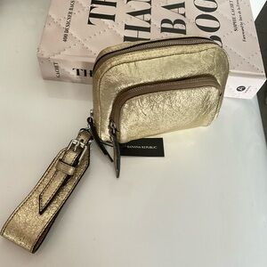 Banana Republic Metallic Gold Wristlet NWT